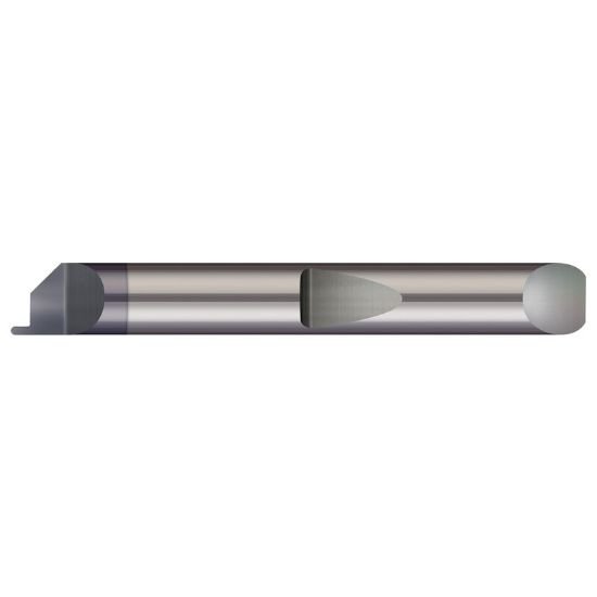 Picture of Carbide Face Grooving Min Bore 0.197 Micro 100 QFGF-187-040-075X Solid Tool 0.0200 0.51mm Radius 0.1875 4.76mm - 3/16 Shank